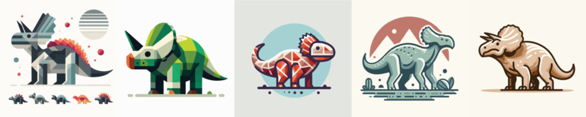 Pentaceratops Vector Illustration © Fajar