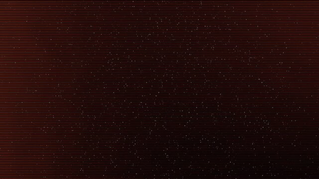 Warm orange gradient light leak overlay with horizontal scanlines, subtle digital noise, speckled particles. Retro grainy scanline screen overlay with particles, dust, lines and noise. 4K Video
