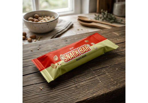 Snack Bar Mockup for Studio Presentation and Brand Showcase