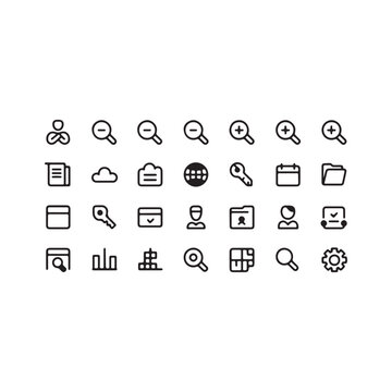 set of flat icons for web and mobile applications