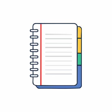 Spiral Notebook with Lined Pages and Tabs