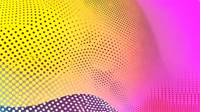 Vibrant colorful halftone dot pattern.