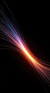 Abstract visualization of unseen energy flow, featuring intense glowing lines and colorful, dynamic wave patterns spreading across a dark background, Vibrant, Plasma, Current