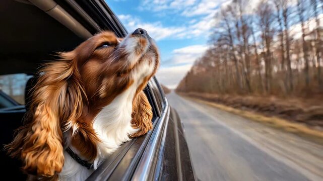 cavalier king charles spaniel looking