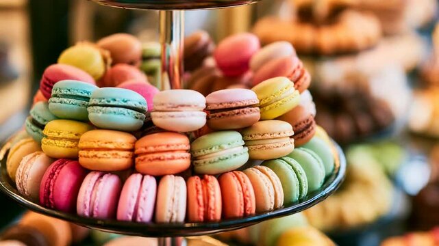 assorted french macarons