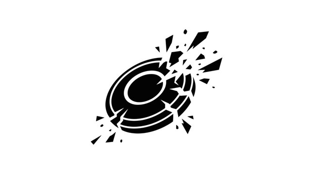 Clay Pigeon Shooting Target Exploding Silhouette