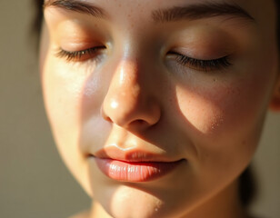Naklejka premium close up portrait of a young woman
