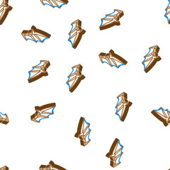 Naklejka premium bones of wing isometric seamless pattern. bones of wing sign illustration