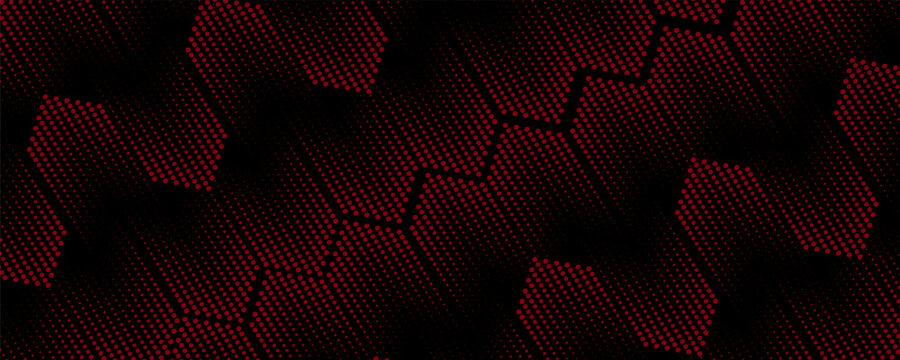 Seamless halftone hexagon shape dot pattern vector, Geometric Halftone Abstract pattern for Fabric and textile printing, sport jersey texture, wrapping paper, backdrops and packaging