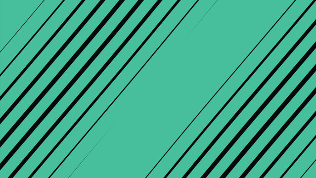 Abstract green background with diagonal black stripes pattern