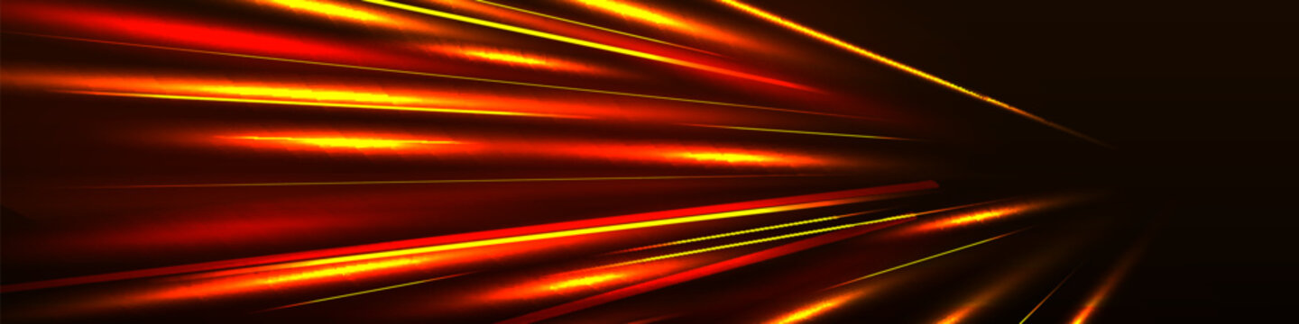 Light speed motion effect. Yellow color spiral glow effect. Magic shiny line sparkles and sequins