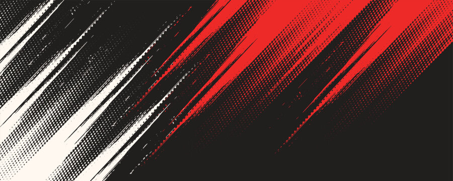 Aged gunge texture. Scratched black structure with red brush decorative illustration. Hand-drawn painted abstract background.vector illustrator