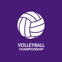 Fototapeta premium Volleyball Championship Sports Graphic Icon With Bold Typography
