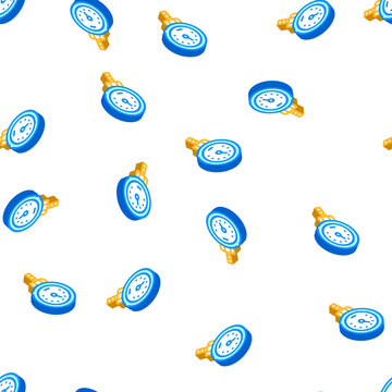 bimetallic thermometer isometric seamless pattern. bimetallic thermometer sign illustration