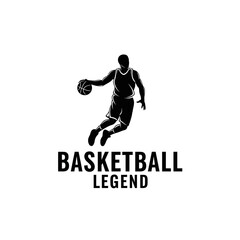 Obraz premium Dynamic Basketball Player Silhouette Capturing Elite Athleticism And Winning Spirit