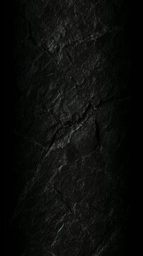 Natural Anthracite Coal texture with mineral deposits rotating slowly to reveal shiny metallic luster of premium grade high carbon fossil fuel specimen