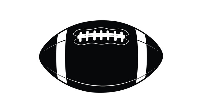 American Football Silhouette On White Background gridiron