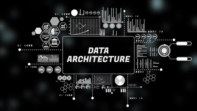 data architecture and Digital Graphs for Modern Business Solutions. Innovative Technology and Data Visualization Concepts Featuring. Asymptotic smart data analytic. 4k video animation 