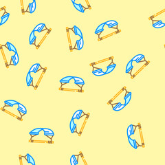 Obraz premium hammock outdoor furniture vector seamless pattern hammock outdoor furniture sign illustration