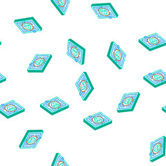 speculative fiction literature isometric seamless pattern. speculative fiction literature sign illustration © sevector