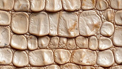 A close-up view of a crocodile's scaly skin texture on its body