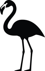 Obraz premium Elegant flamingo silhouette graphic icon design isolated on white background vector art illustration for creative tropical brand project.
