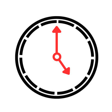 Simple Five O&rsquo;Clock Clock Symbol