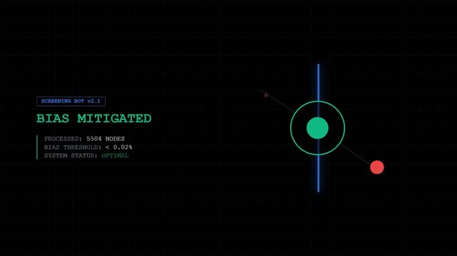Futuristic interface scanning for bias and showing mitigation status