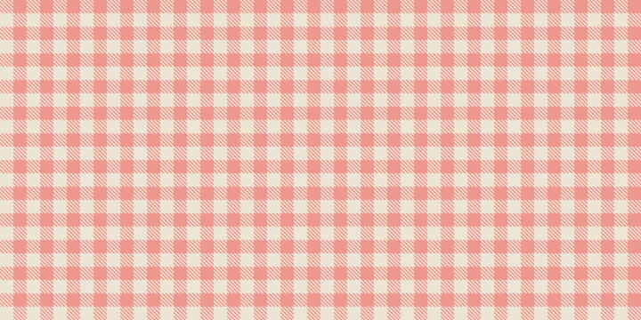 Seamless gingham check pattern with soft pink squares and cream accents, charming picnic inspired background for textile projects, wallpaper, kitchen decor and wrapping paper design