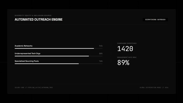 Automated outreach dashboard showing marketing lead generation metrics
