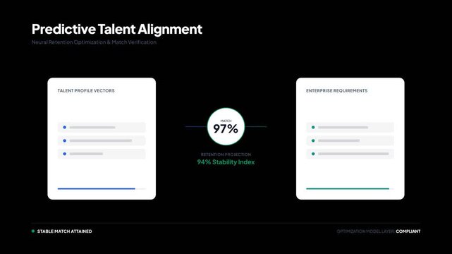 Predictive talent alignment dashboard for hiring analysis