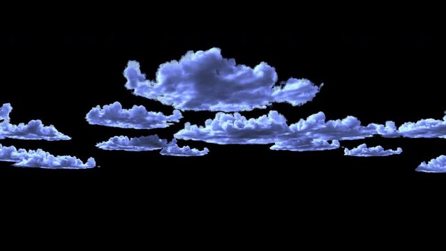 Realistic Volumetric 3D Clouds Animation with Alpha Masks, Chroma Key Support and Atmospheric Sky Elements for VFX Compositing, Motion Graphics, Film Production and 4K Video Projects