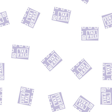 tax exemption glyph vector seamless pattern. tax exemption signthin illustration
