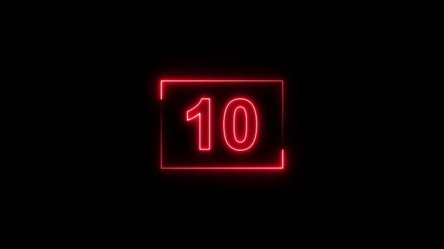 loading icon neon light rectangle frame black color Animation. 37 Download progress, interface red color Animation.