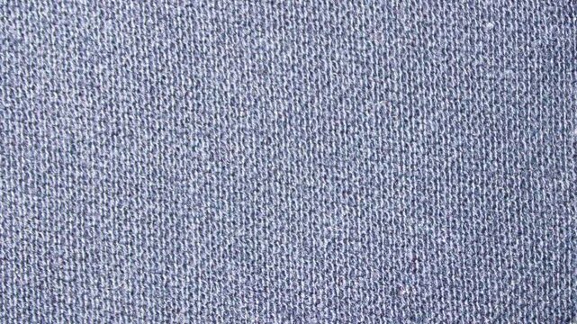 Dark blue cotton fabric for clothing. Custom tailoring. Authentic blue fabric texture, animation