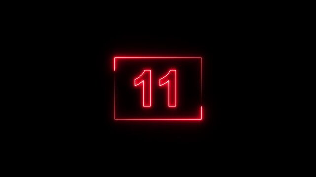 loading icon neon light rectangle frame black color Animation. 38 Download progress, interface red color Animation.