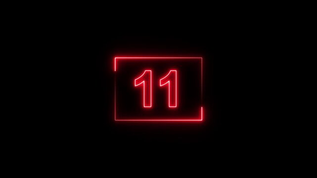 loading icon neon light rectangle frame black color Animation. 39 Download progress, interface red color Animation.