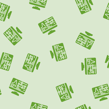 algorithm screen quantum computer glyph vector seamless pattern. algorithm screen quantum computer thin illustration