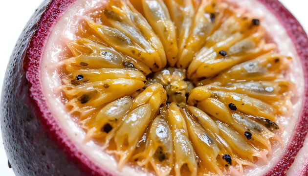 Close up slice of grapefruit fresh juicy citrus fruit isolated healthy diet snack