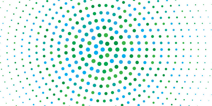 Vector abstract blue background frame of geometric shapes. Circular ornament. Pattern of dots, particles, molecules, fragments. Poster for technology, medicine, presentations
