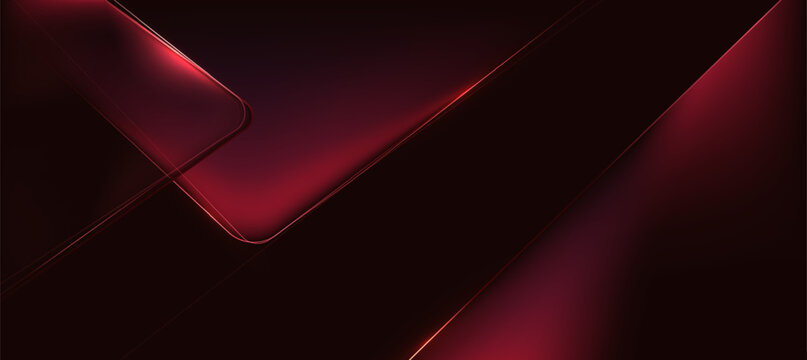 red black geometric on dark background. abstract elegant background vector illustration, banner business product presentations