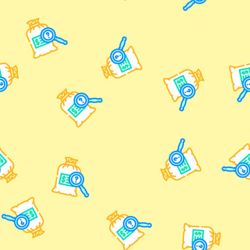 asset valuation vector seamless pattern asset valuation sign illustration