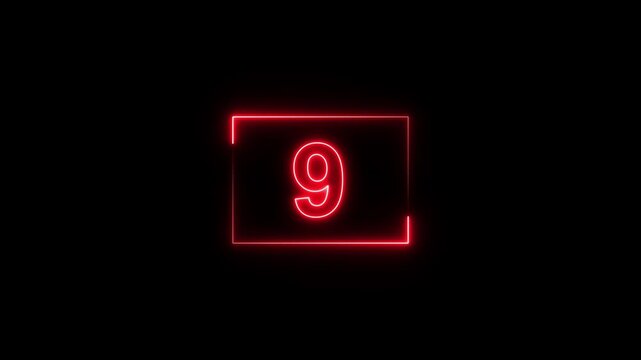 loading icon neon light rectangle frame black color Animation. 33 Download progress, interface red color Animation.