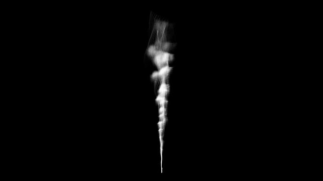 Realistic dry ice smoke clouds and drifting fog overlay on black screen background, cinematic vapor mist animation with soft diffusion and atmospheric haze, perfect for VFX compositing and 4K footage
