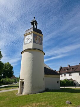 Burghausen Panorama und Burg Bayern Deutschland