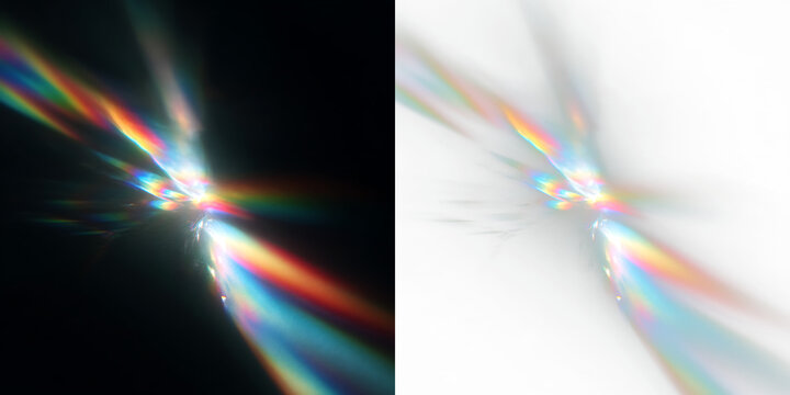Prism sparkle overlay with colorful holographic reflections PNG