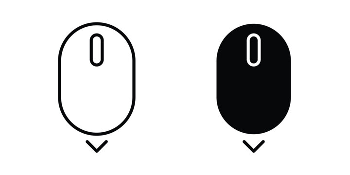 Scroll down computer mouse icon