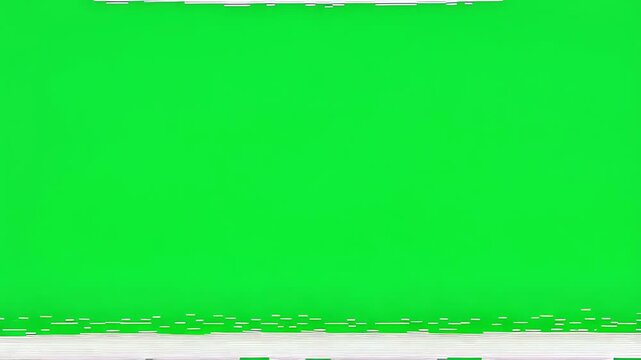 Analog Static Interference Green Screen Overlay