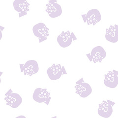 Obraz premium acne facial skin disease glyph vector seamless pattern. acne facial skin disease signthin illustration