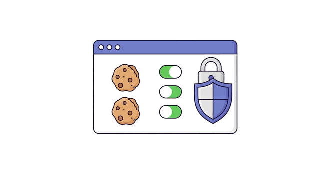 Cookies and security online protection.